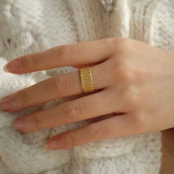 COPY - #34 18k Gold Plated Band Ring - Picture 2 of 5